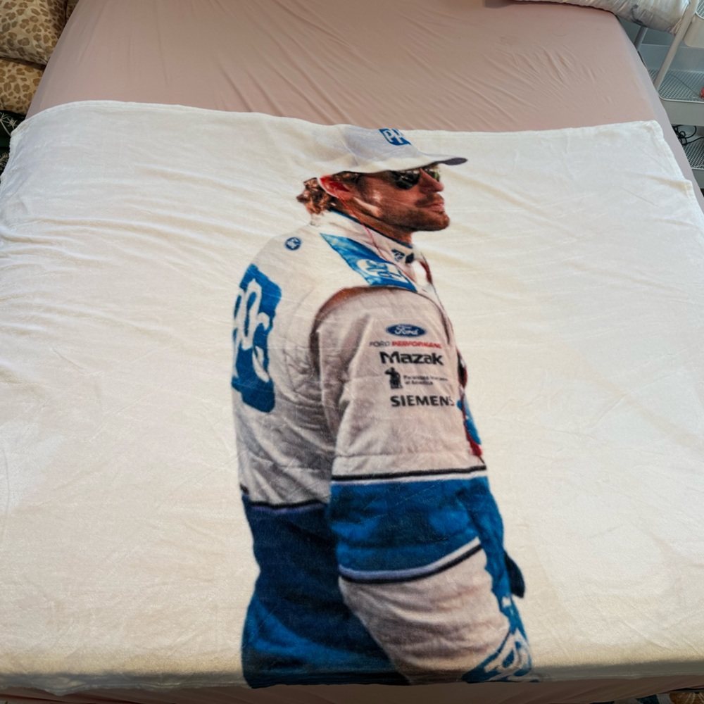 NASCAR Ryan Blaney #12 Throw Blanket 60x50
